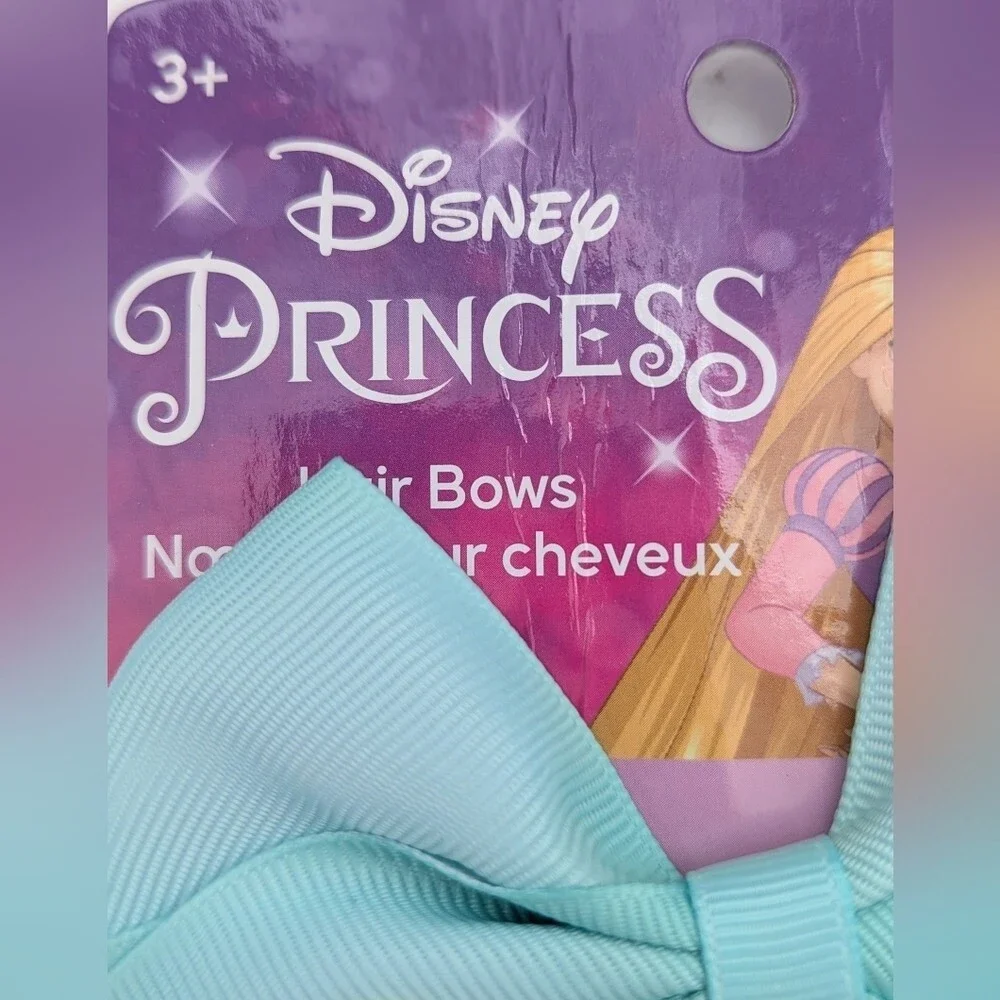 NWT 7 Colorful Disney Princess Hair Bow Clips